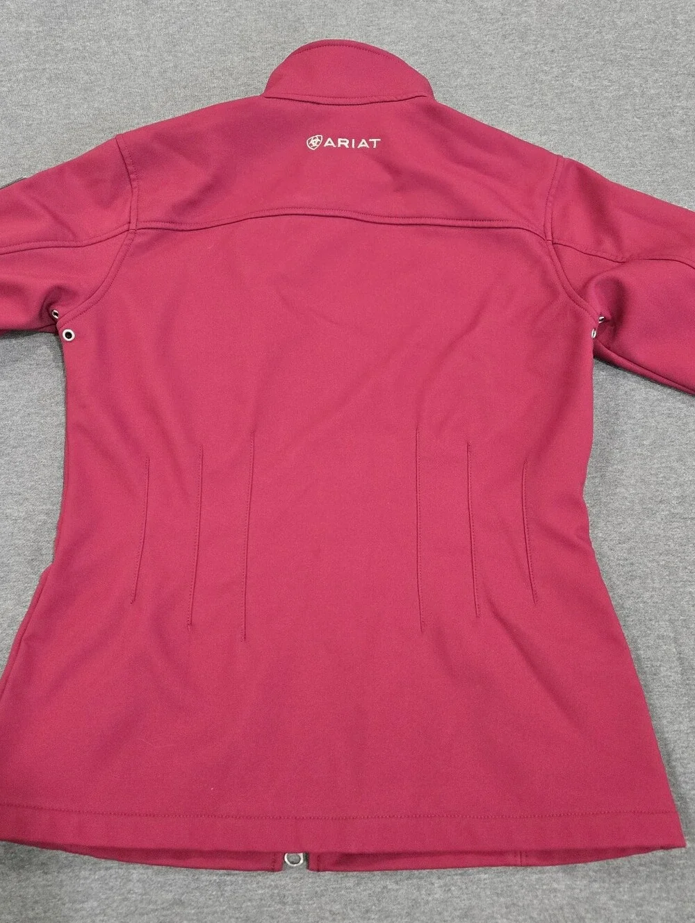 Ariat Equestrian Siftshell Riding Jacket Size XS Berry Pink Stirrup Zipper Pulls